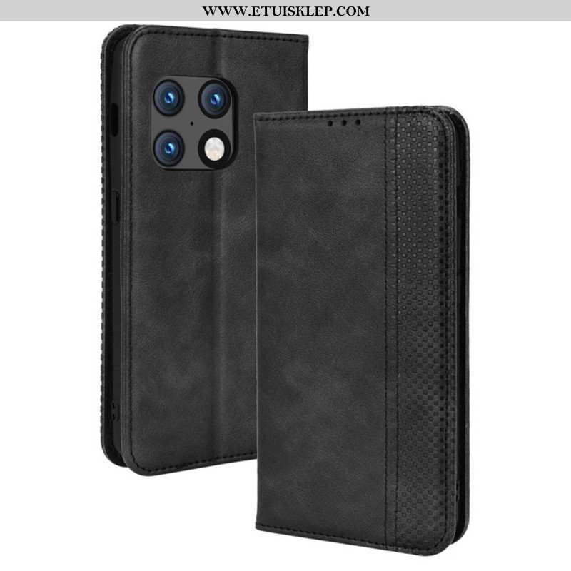 Etui Na Telefon do OnePlus 10 Pro 5G Etui Folio Stylizowany Efekt Skóry W Stylu Vintage